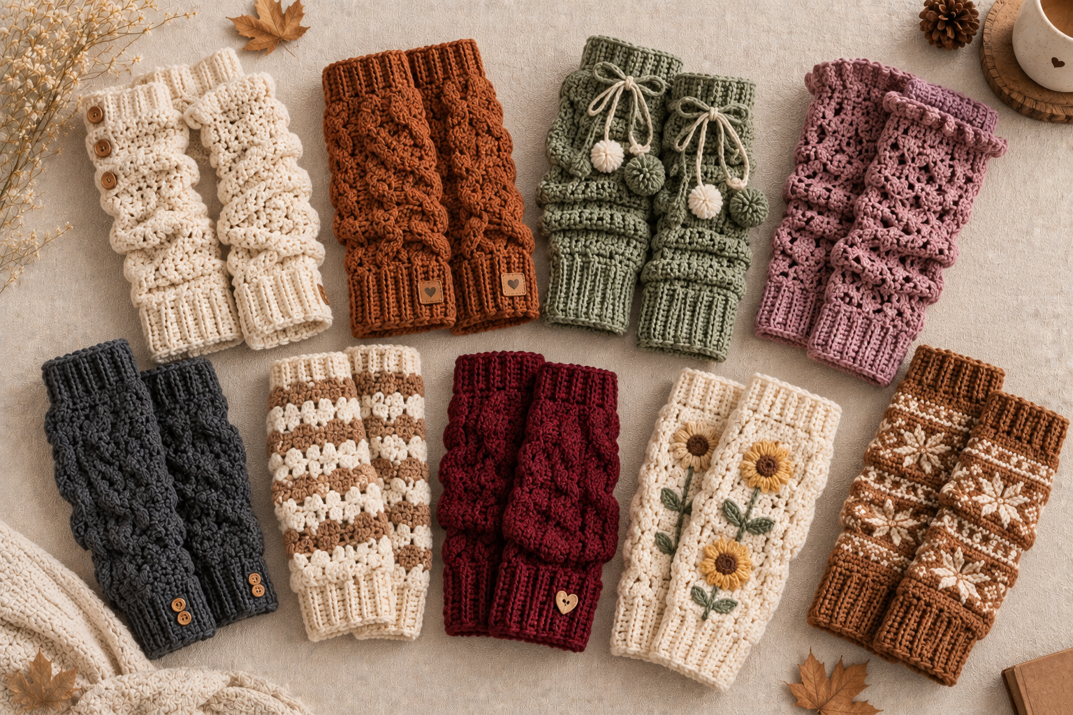 10 Crochet Leg Warmers Ideas for Fall & Winter