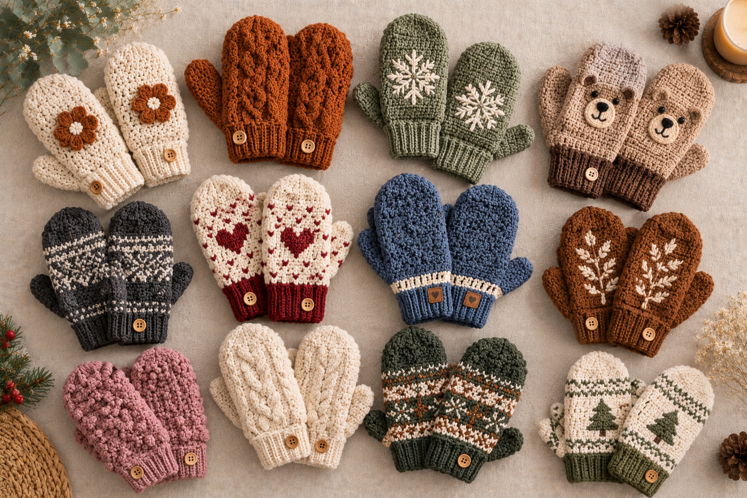 10 Crochet Mittens Ideas for Fall & Winter