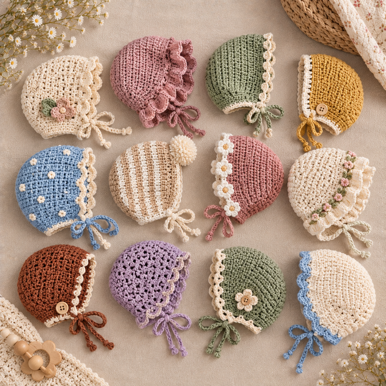7 Crochet Baby Bonnet Patterns to Try