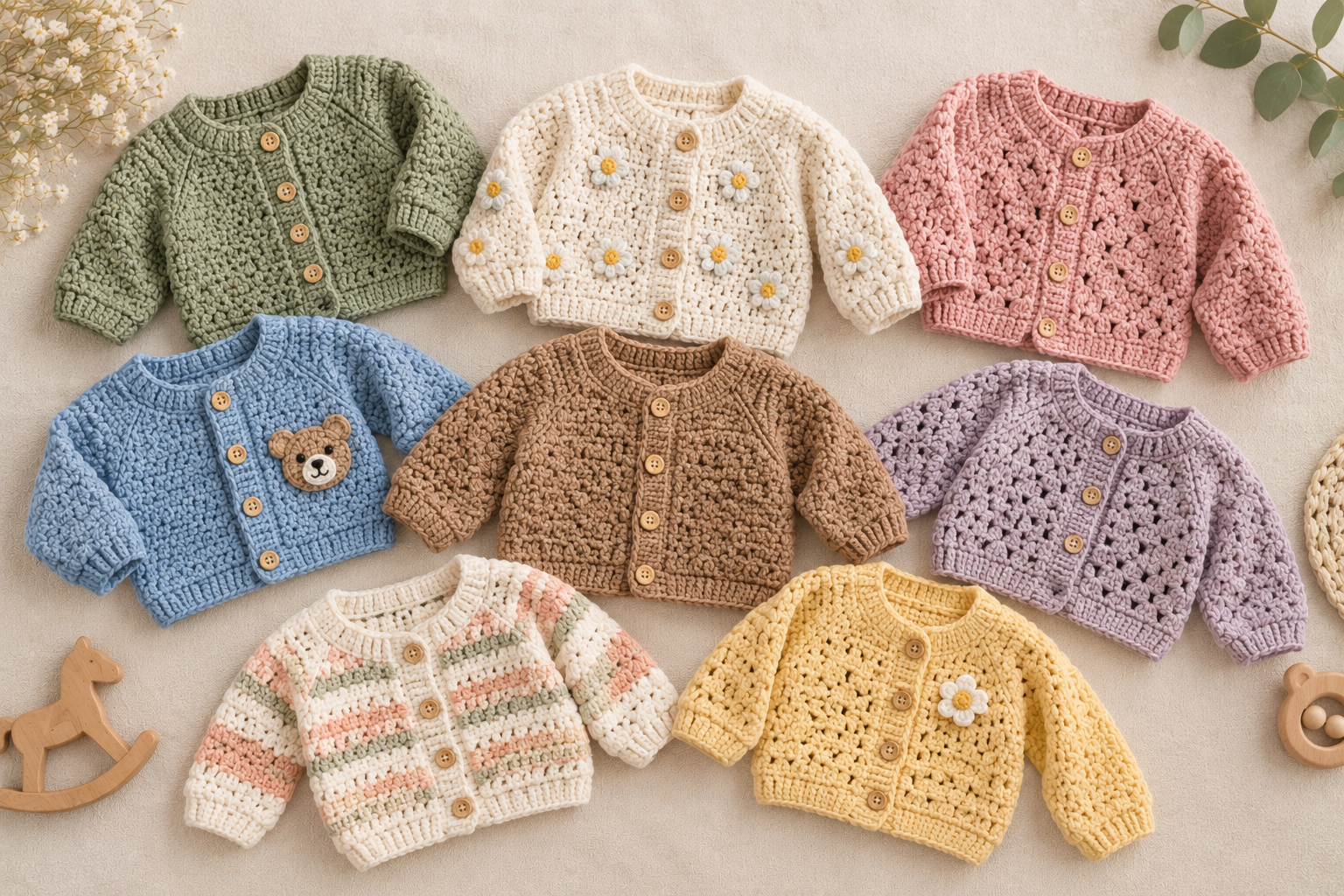 7 Crochet Baby Cardigan Patterns to Try