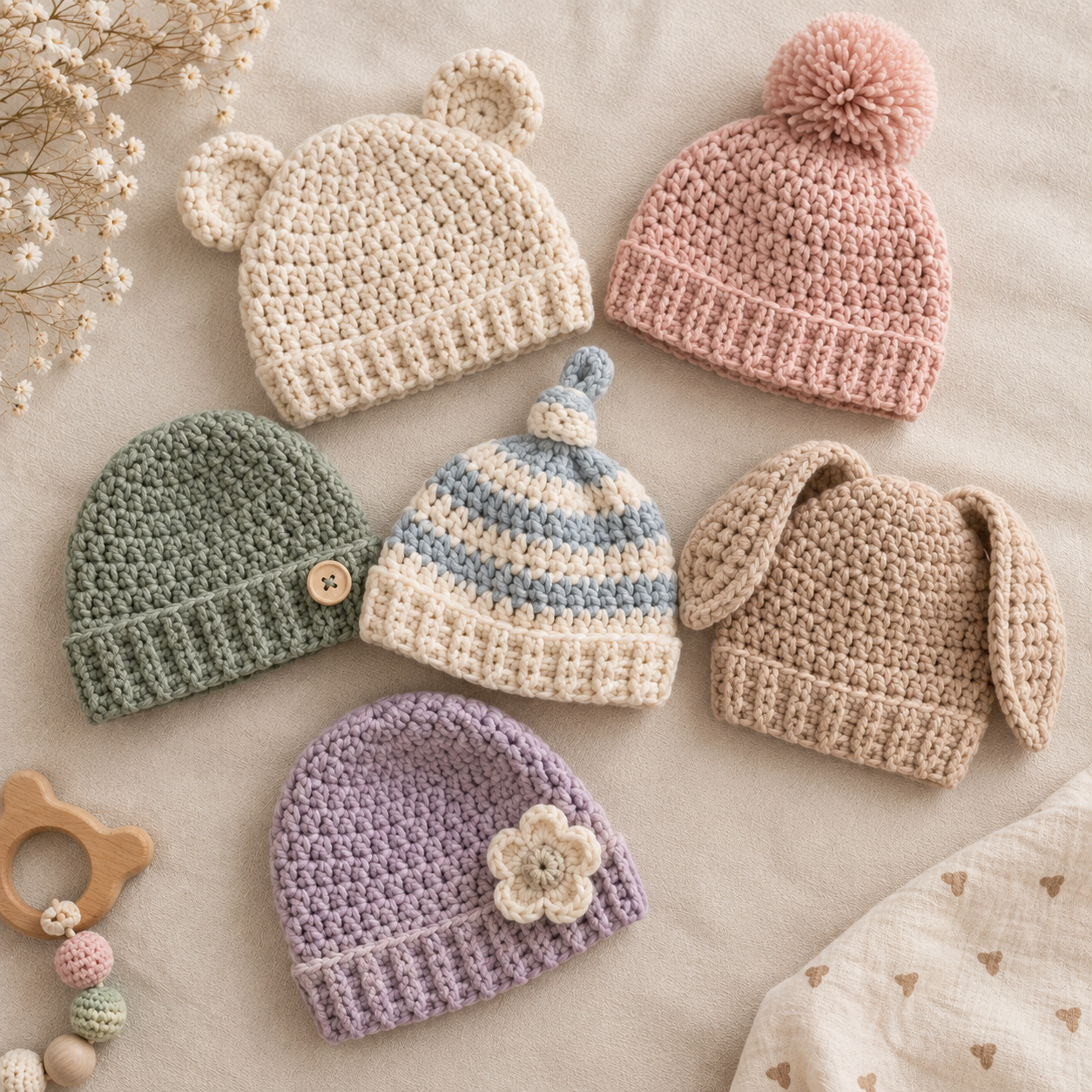7 Crochet Baby Hat Patterns to Try