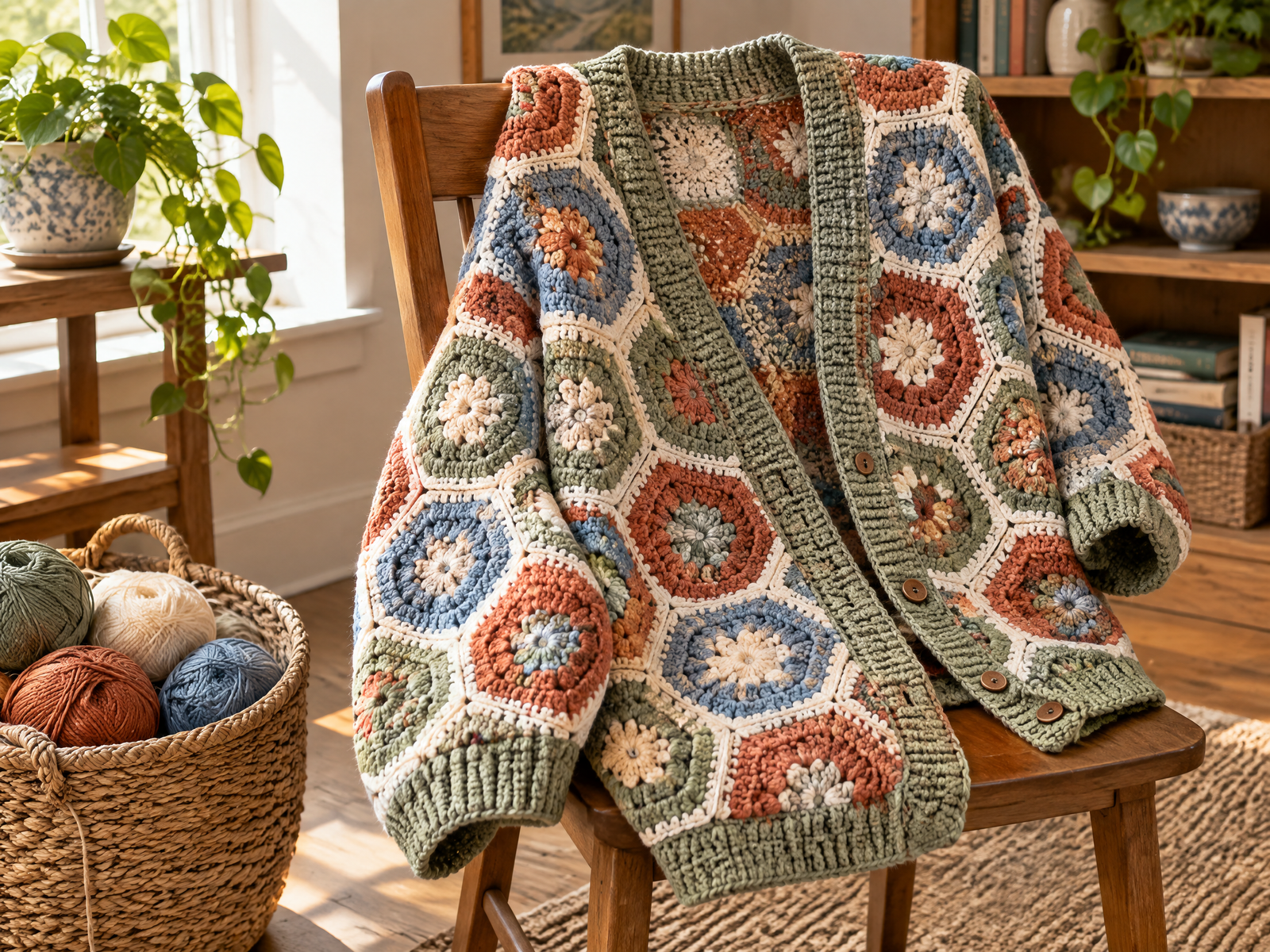 8 Free Hexagon Cardigan Crochet Patterns to Try